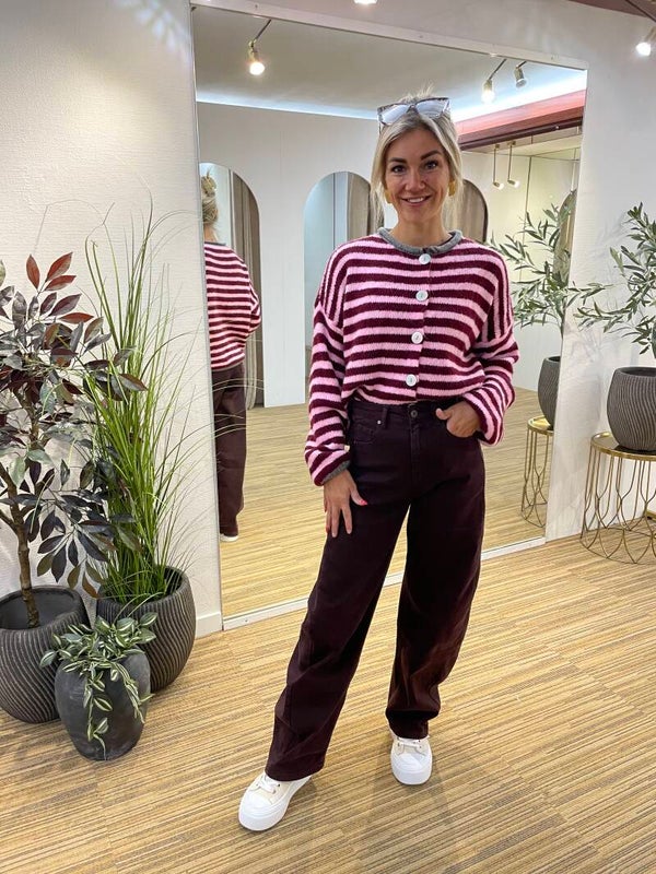 Bordeaux jeans ballon broek