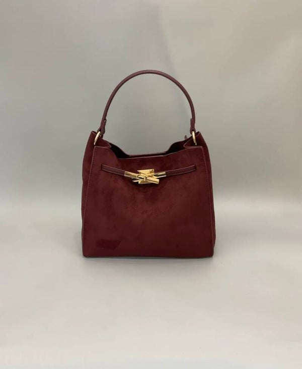 Vierkante tas bordeaux