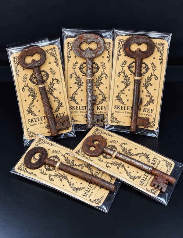 Antique Skeleton Key | Vintage Iron Key | Rustic Gothic Decor | Genuine Old Lock Key | Curiosity Cabinet | Dead Curious Oddities