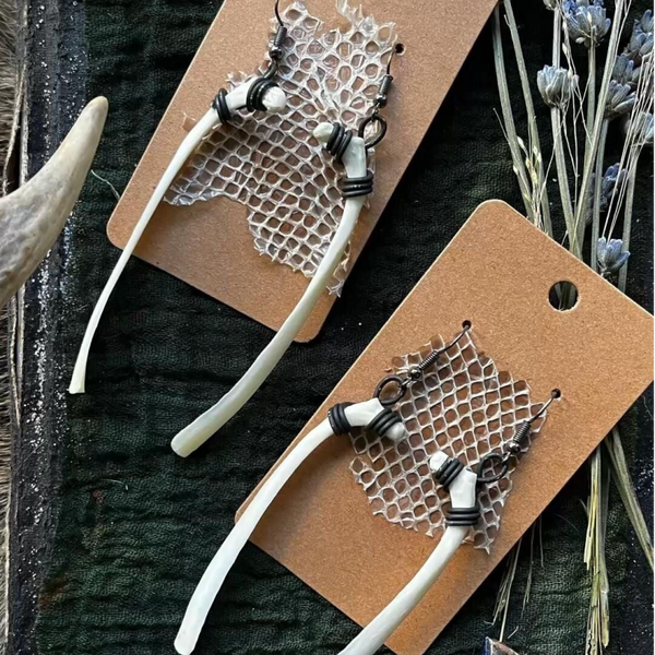 Real Bone Earrings | Handmade Gothic Oddity Jewellery