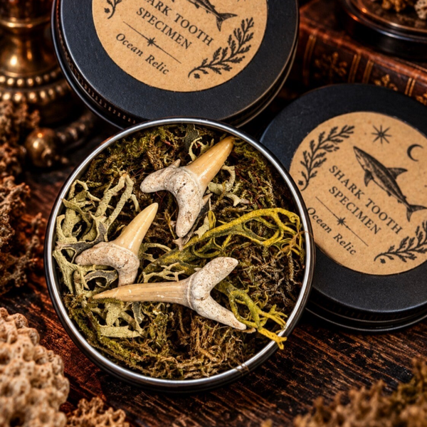 Mini Genuine Shark Teeth Specimens – Natural History Curiosity Tin