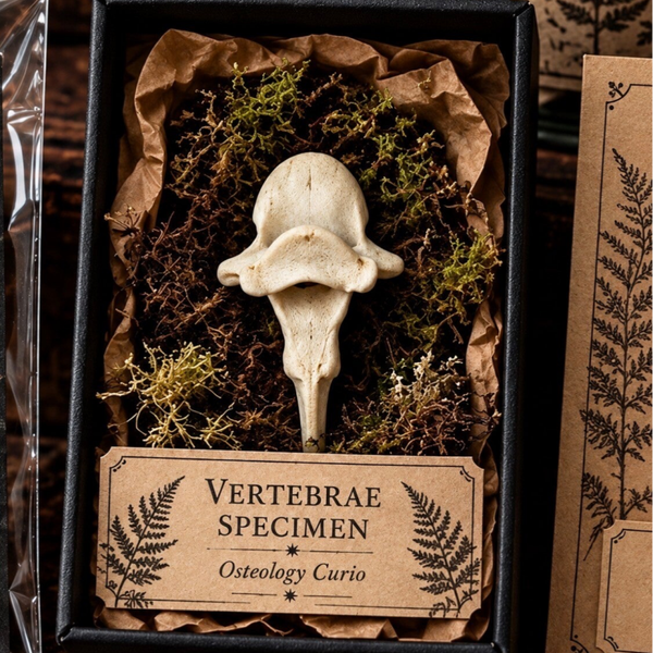 Genuine Animal Vertebra – Natural Bone Specimen in Display Box