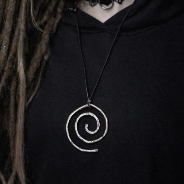 Forged Copper Spiral Pendant | Celtic Symbol Necklace