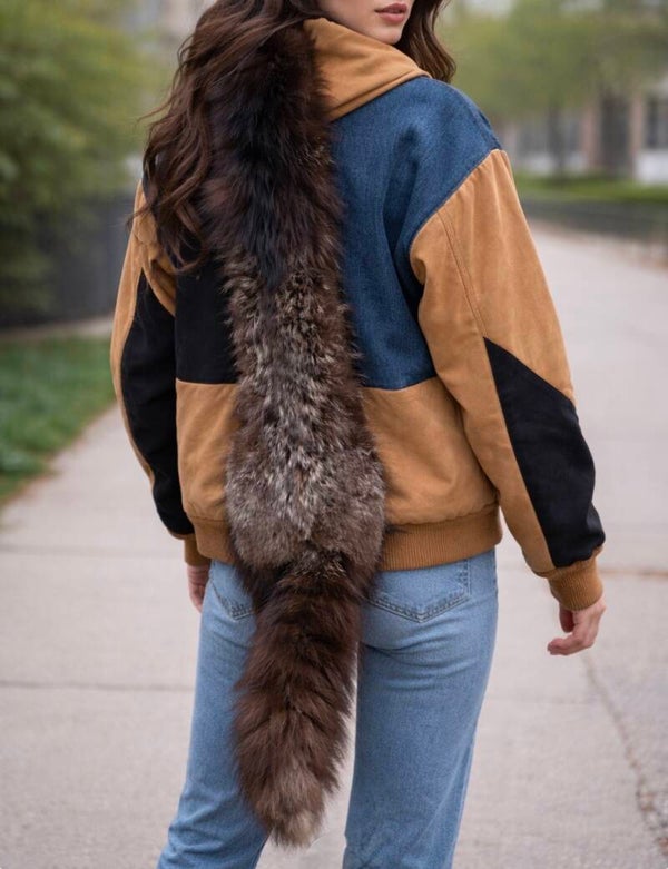 Vintage Carhartt Jacket w/ Genuine Fox Fur Hide size 8/10