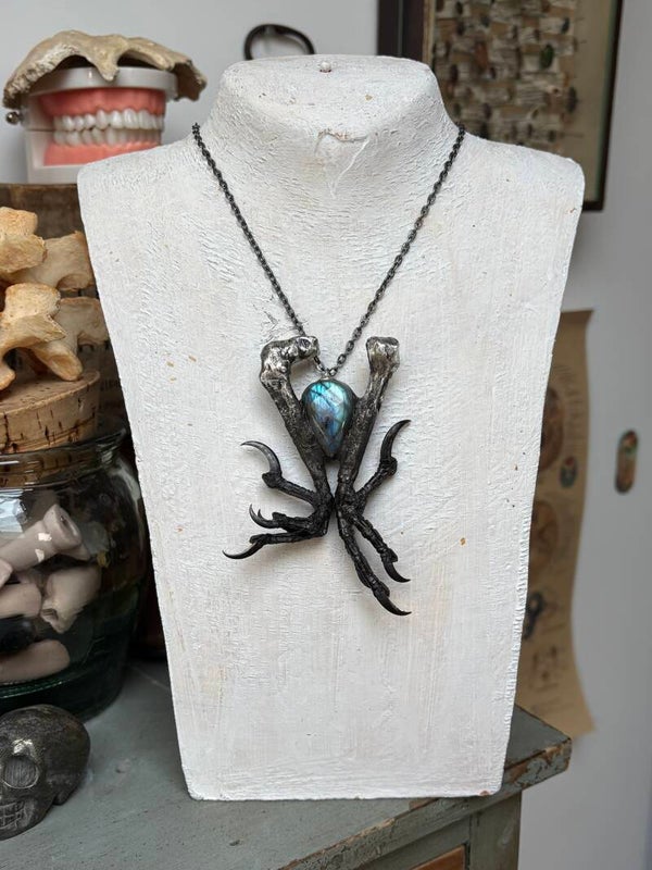 Powerful Raven Claw and Labradorite Talisman