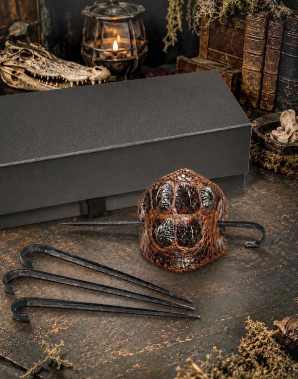 Forged Steel Hair Pin and Crocodile Barrette