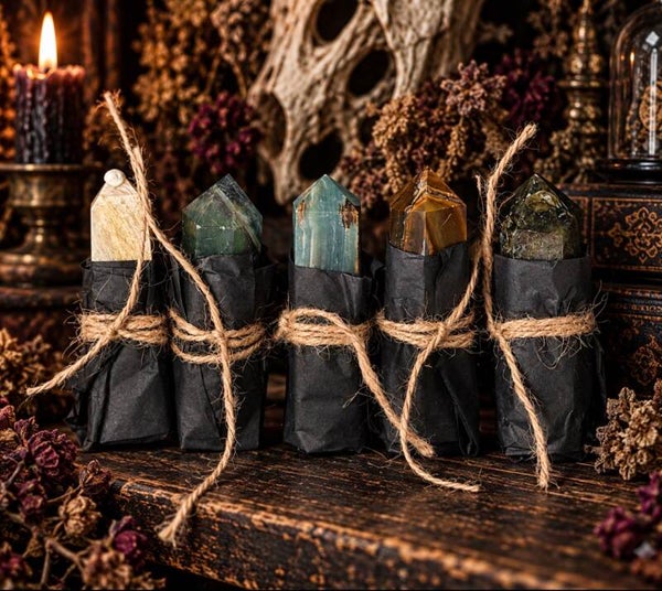 Natural Crystal Towers – Gothic Altar Stones & Crystal Points