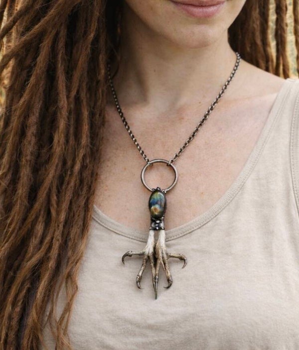 ✨ Talon & Labradorite Talisman The Whisper of the Veiled Night ✨