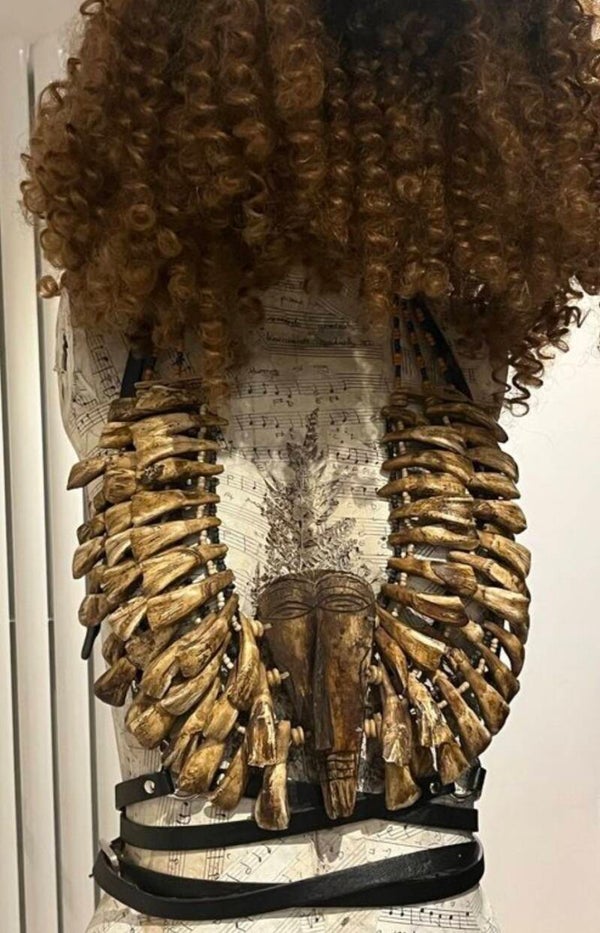 Museum Piece Buffalo Teeth Tribal Bib Necklace Rare Necklace Chest Piece