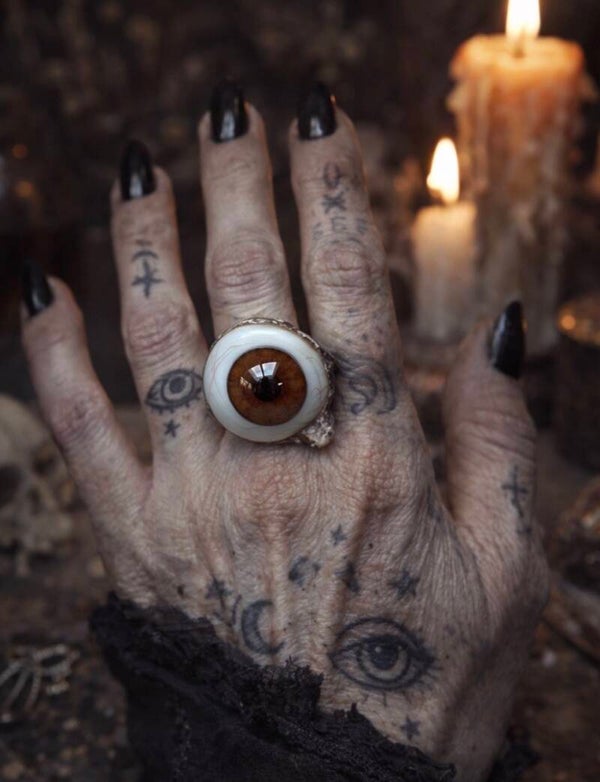 All Seeing Eye Vintage Ex Medical Prosthetic Ring