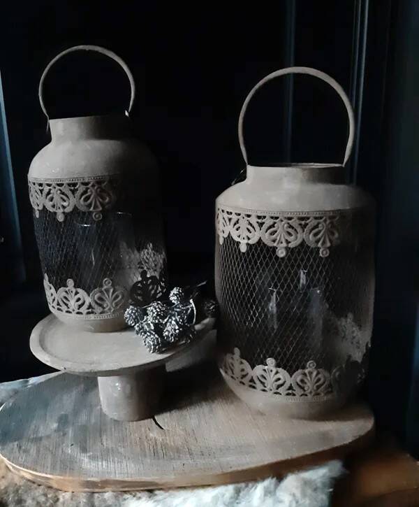 Countryfield windlicht rustic brown