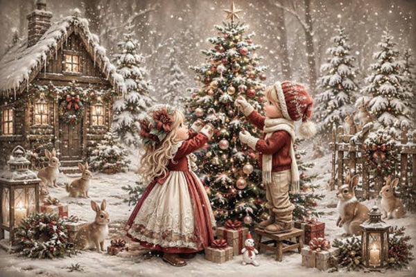 Placemat Kerst nr. 351 Nostalgie