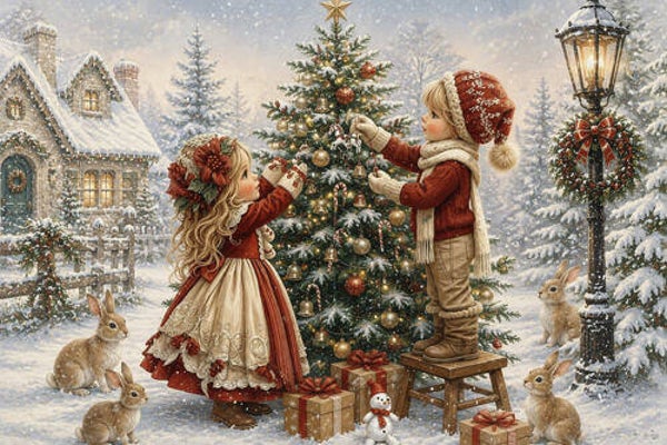 Placemat Kerst nr. 355 Nostalgie