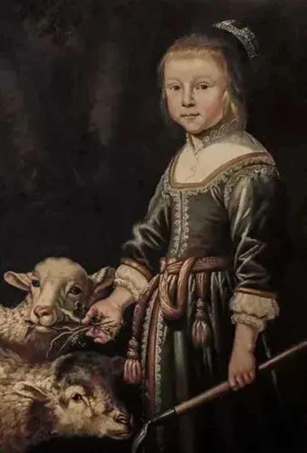 Wanddoek het herderinnetje
