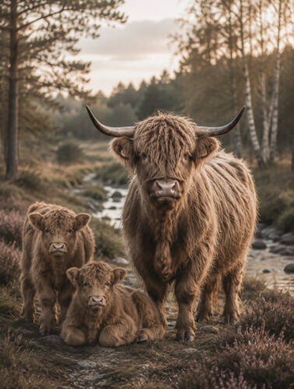 Tuinposter nr. 644 Hooglanders