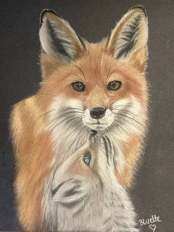 Pasteltekening  Foxy love
