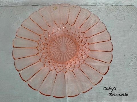 Vintage roze schaal jaren 50/60