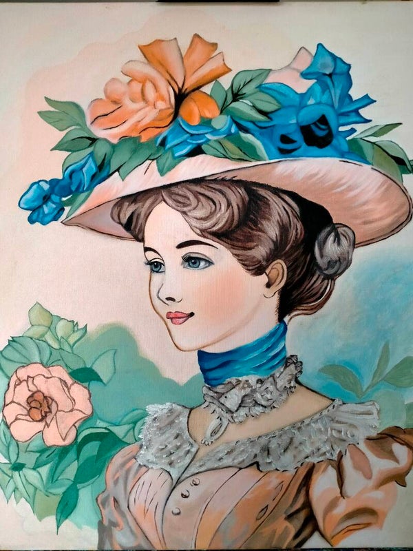 Schilderij olieverf op linnen "Romantic"