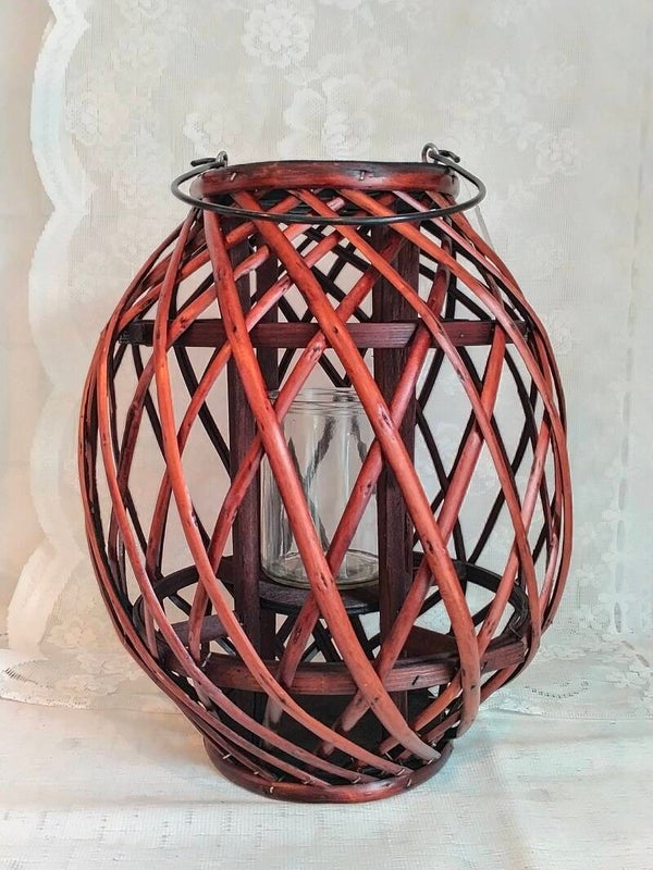 Clayre en Eef windlicht/ lantaarn rotan