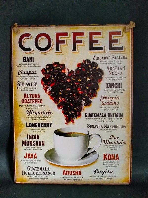 Tekstbord Coffee