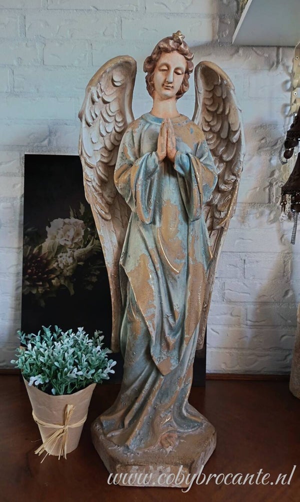 Clayre en Eef prachtige decoratie engel, keramiek