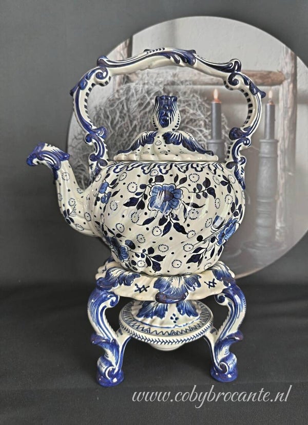 Boch Freres Keramis theepot met theelicht 1920-1930