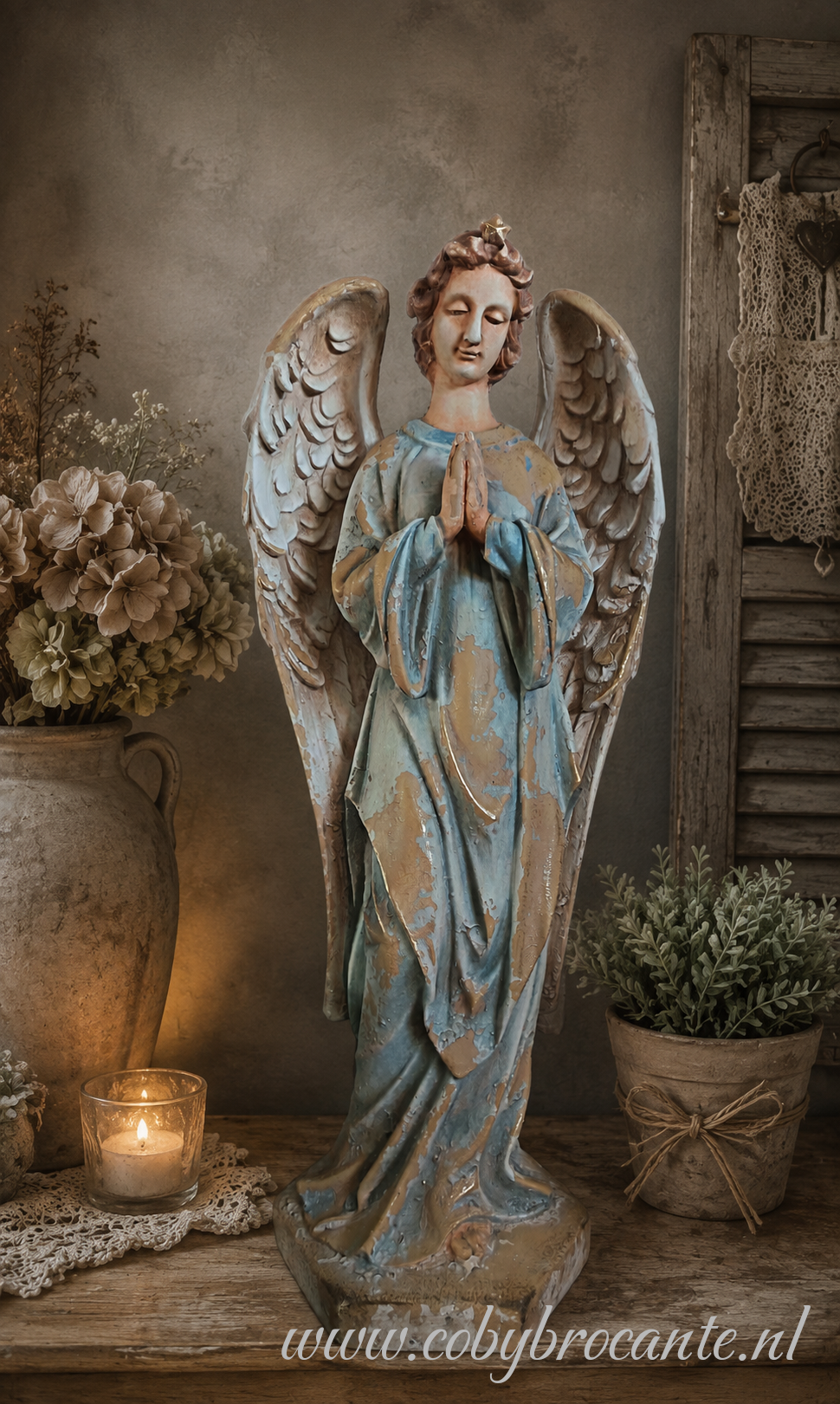 Clayre en Eef  decoratie engel, keramiek