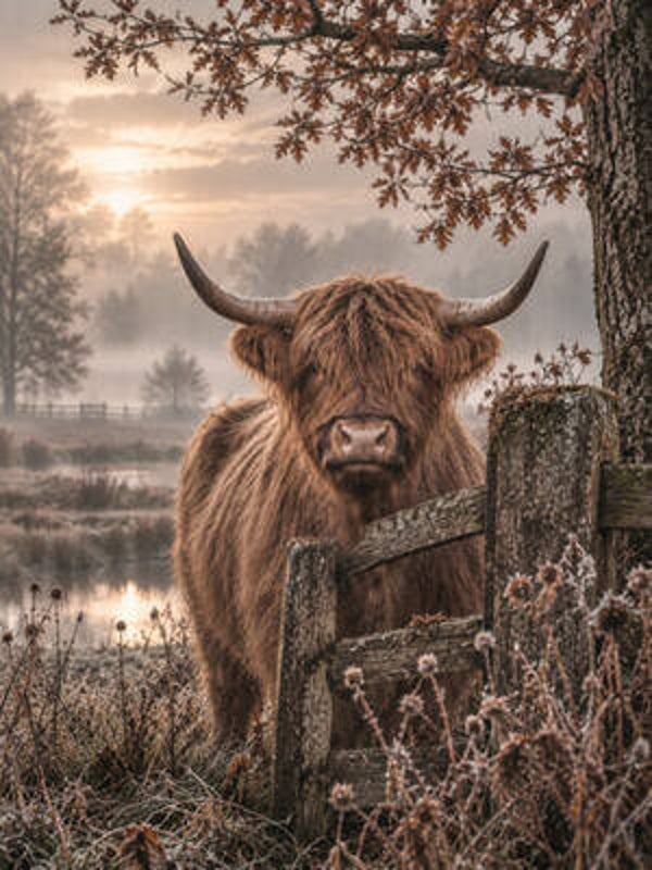 Houten muurbord nr. 696 Hooglander