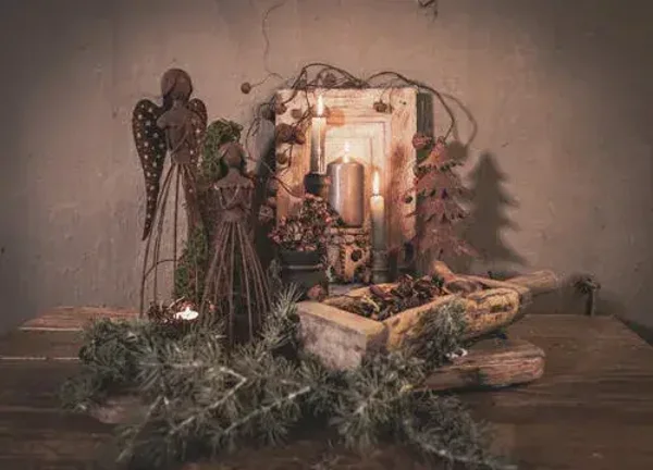 Placemat Kerst nr. 235 Roest engelen