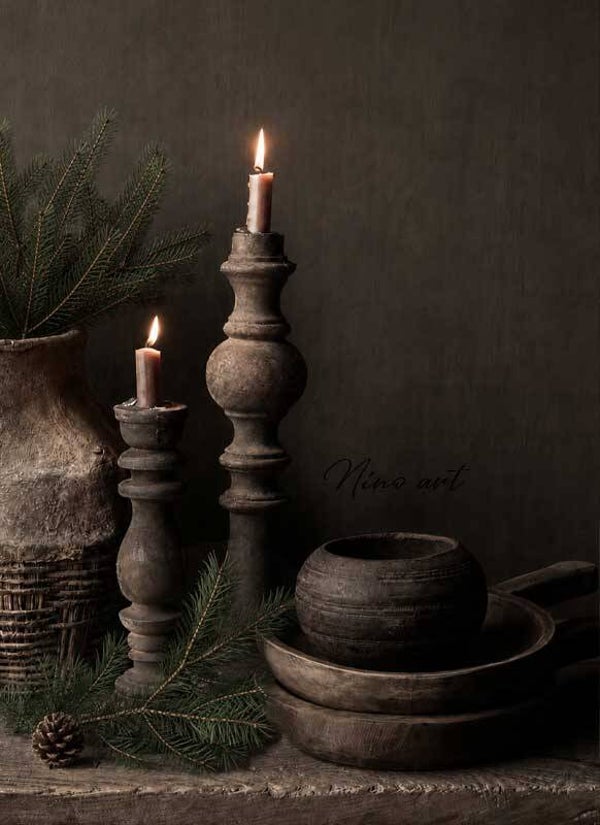 Winterposter De houten schaaltjes