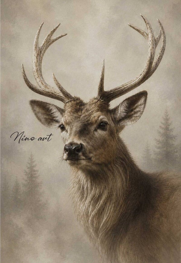 Winterposter Rendier ree