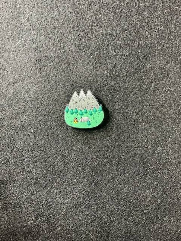 Mountain scene campsite - Hat Pin