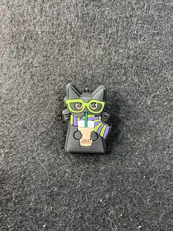 Black Cat and Boba Tea - Hat Pin