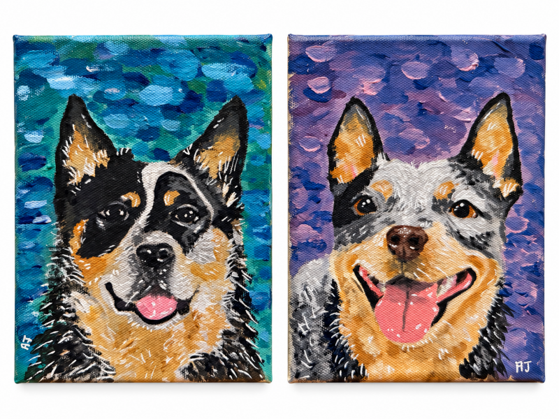 Radar &amp; Ryder - Acrylic on Canvas