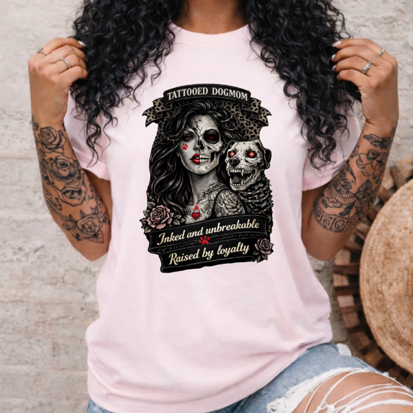 Tattooed dogmom.. raised by loyalty  leopard edition