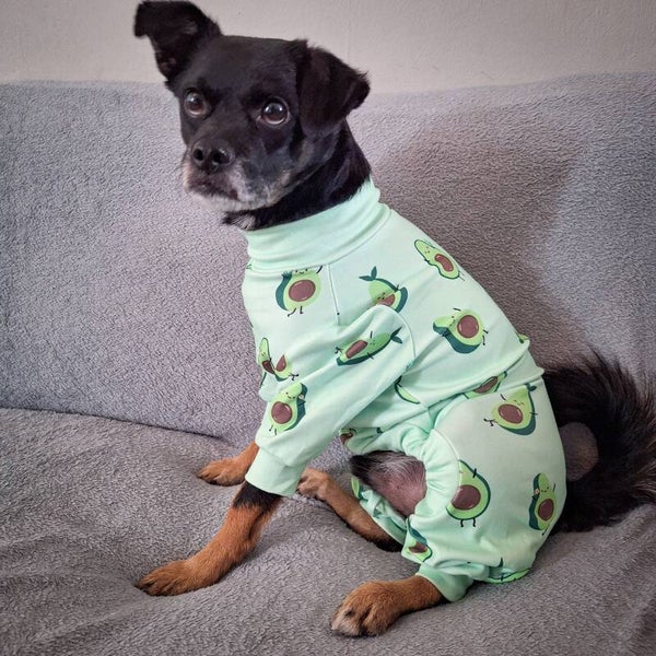 Hondenpyjama - Avocado