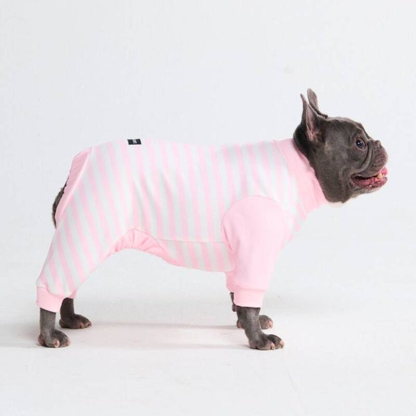 Hondenpyjama - Roze Strepen