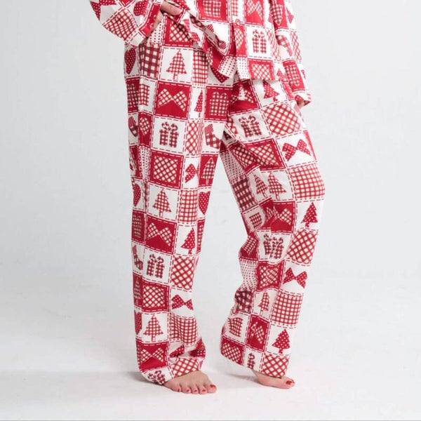 Menselijke pyjamabroek - Feestelijk Patchwork
