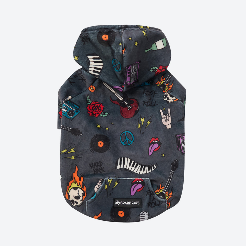 Rock and Roll Honden-Hoodie