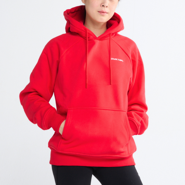 Essentiële menselijke hoodie - Karmozijnrood