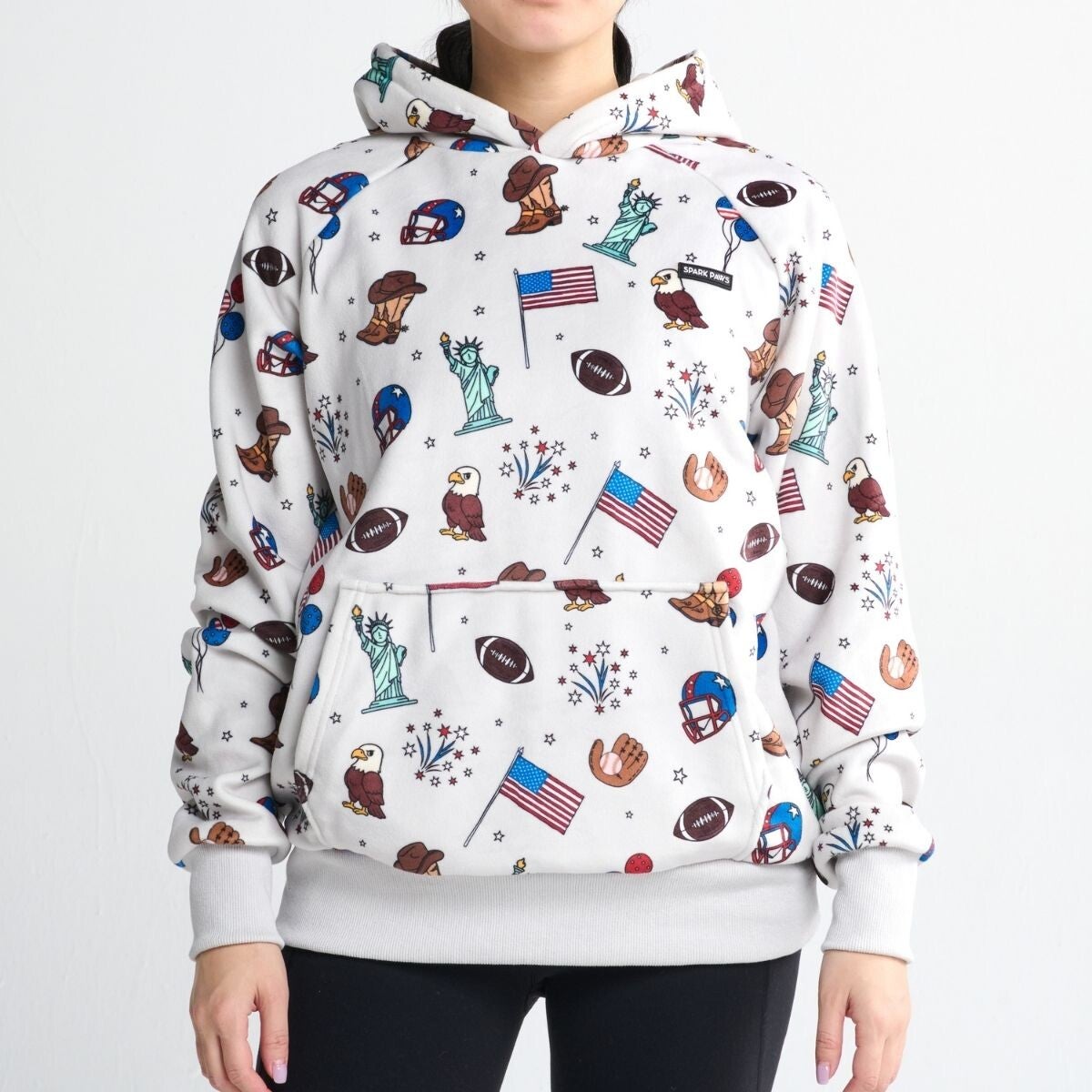 De VS hoodie voor mensen – Grijs