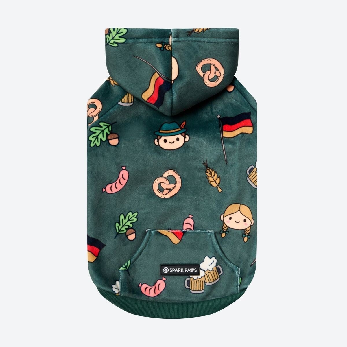 De Duitsland honden-hoodie – Donkergroen