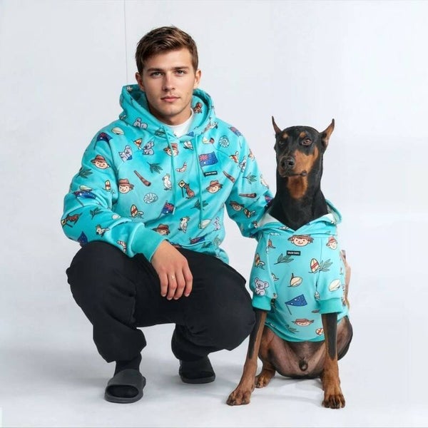 De Australië hoodie voor mensen – Blauwgroen