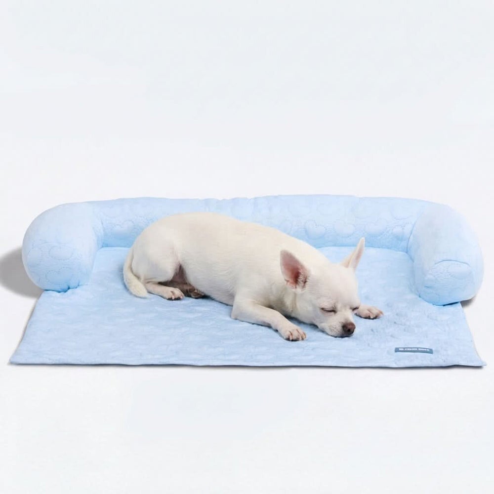 Frostcore™ Koelende hondenmand & bankhoes - Hartjesblauw