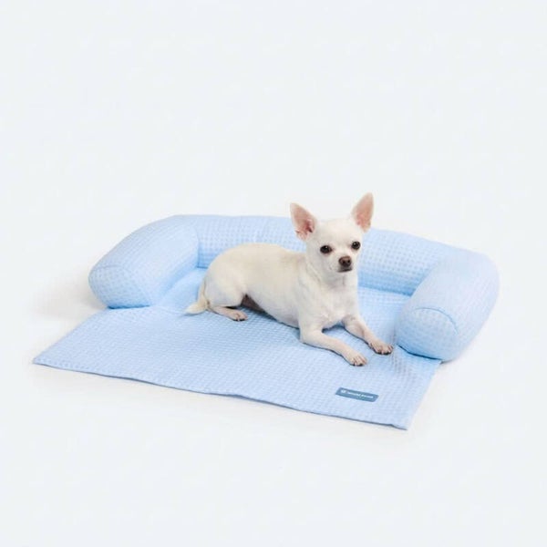Frostcore™ Koelende hondenmand & bankhoes - Wafelblauw