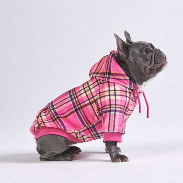 Pink plaid hoodie PRE ORDER