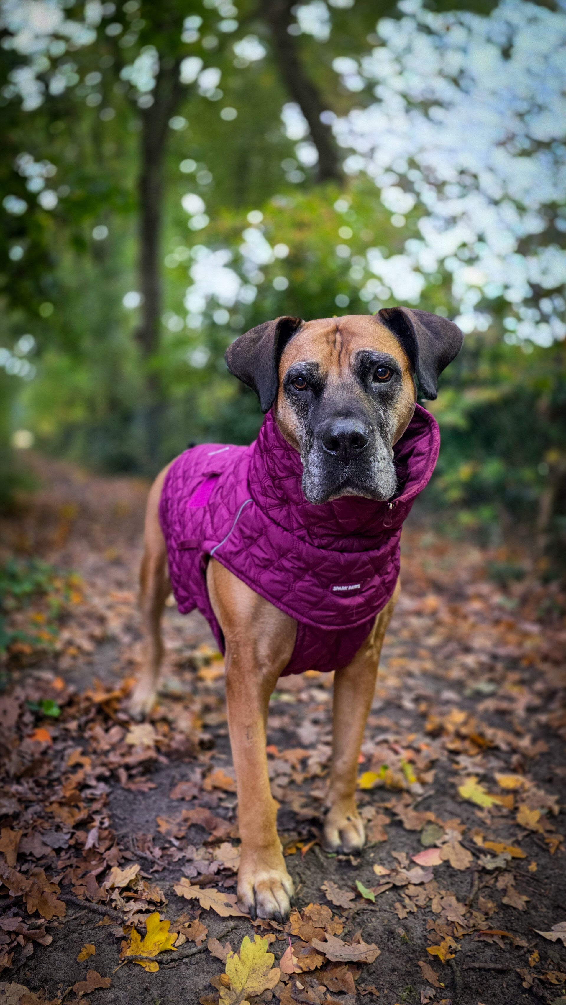 Gewatteerde klassieke winterjas - Magenta