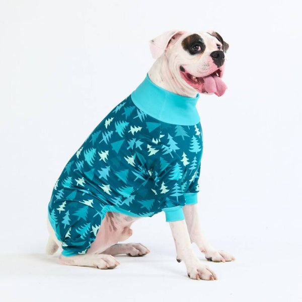 Dog Christmas Pajama - Pine Trees