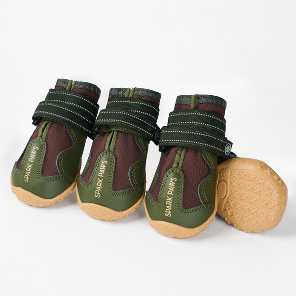 Spark Paws 365 – De Allseizoen Hondenschoen - Groen Bruin