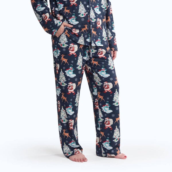 Menselijke pyjamabroek - Retro Santa